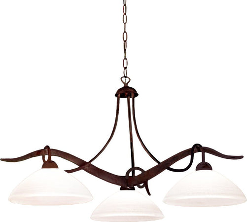 Lampadario-classico-rustico-Due-P-illuminazione-YOKE-2712-S3-E27-LED-marrone-vetro-sospensione-lampada-soffitto