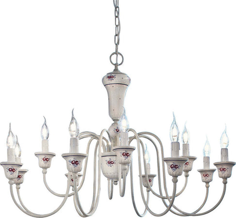Lampadario-Classico-Sanremo-Metallo-Ceramica-Bianco-Sfumato-Argento-12-Luci-E14