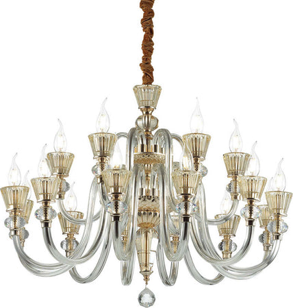 Lampadario-Classico-Strauss-Vetro-Oro-18-Luci-E14