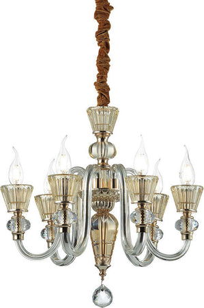 Lampadario-Classico-Strauss-Vetro-Oro-6-Luci-E14