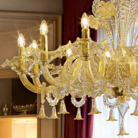 Lampadario-classico-Sylcom-GIUSTINIAN-1377-12-E14-LED-vetro-murano-sospensione