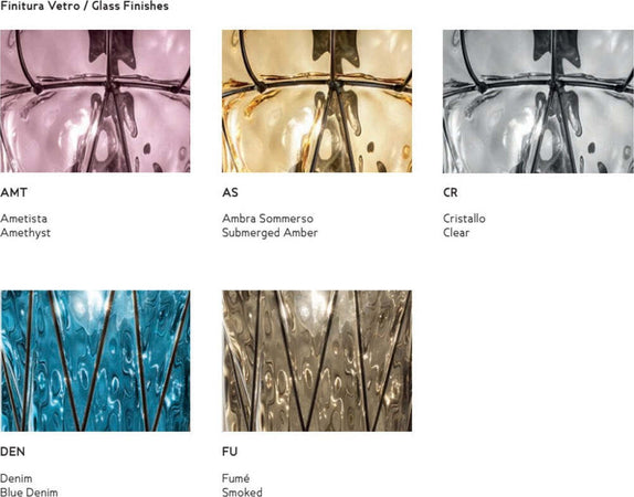 Lampadario-classico-Sylcom-TIEPOLO-1435-INOX-E14-LED-acciaio-vetro-soffiato-sospensione