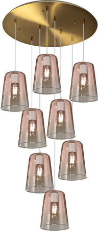 Lampadario-classico-Top-Light-SHADED-1164OS-S8-T-RA-vetro-lampada-soffitto