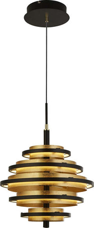 Lampadario-Contemporaneo-Alveare-Acciaio-Nero-Alluminio-Ottone-Led-33,9W-2700K
