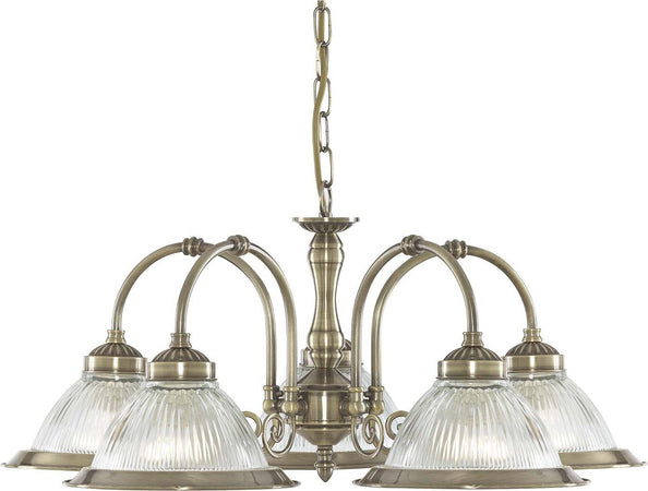 Lampadario-Contemporaneo-American-Dinner-Acciaio-Adjustable-Vetro-5-Luci-E27