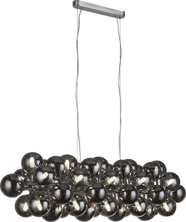 Lampadario-Contemporaneo-Bacca-Acciaio-Cromo-Vetro-25-Luci-G9