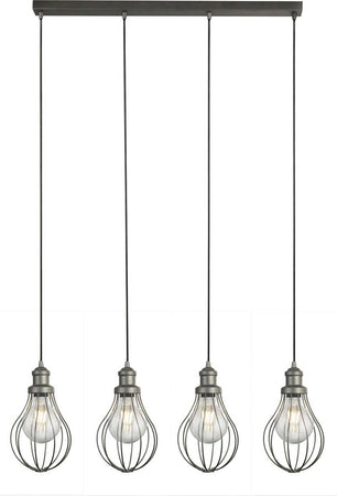 Lampadario-Contemporaneo-Balloon-Acciaio-Argento-4-Luci-E27