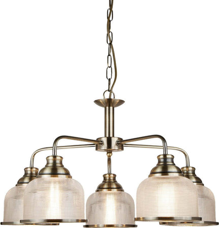 Lampadario-Contemporaneo-Bistrot-Ii-Acciaio-Ottone-Vetro-Trasparente-5-Luci-E27