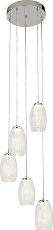 Lampadario-Contemporaneo-Ciclon-Acciaio-Cromo-Vetro-Trasparente-Led-27W-3000K