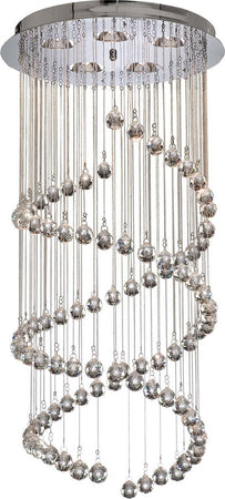 Lampadario-Contemporaneo-Corrider-Acciaio-Cromo-Vetro-5-Luci-G9