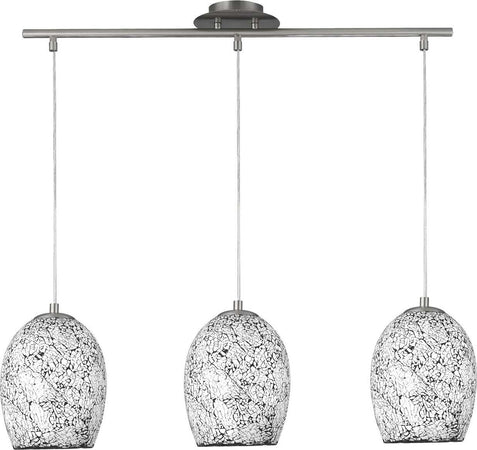 Lampadario-Contemporaneo-Crepitio-Acciaio-Argento-Vetro-3-Luci-E27