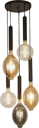 Lampadario-Contemporaneo-Dulwich-Acciaio-Nero-5-Luci-E27
