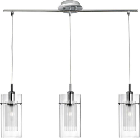 Lampadario-Contemporaneo-Duo-1-Acciaio-Cromo-3-Luci-E14