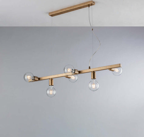 Lampadario-Contemporaneo-Fabian-Oro-6-Luci-E27