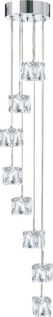 Lampadario-Contemporaneo-Ice-Cube-Acciaio-Cromo-Vetro-Trasp-Led-4875W-3000K