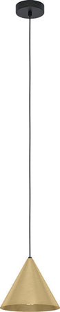 Lampadario-Contemporaneo-Narices-1-Luce-Acciaio-Nero-e-Ottone
