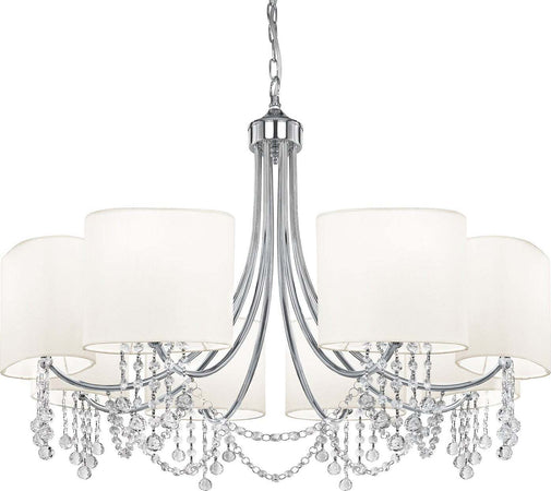 Lampadario-Contemporaneo-Nina-Acciaio-Cromo-8-Luci-E14