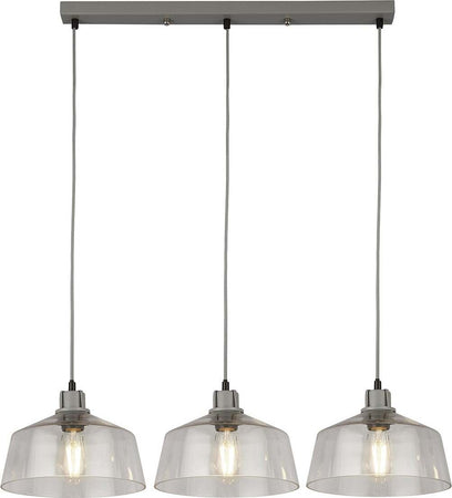 Lampadario-Contemporaneo-Odéon-Acciaio-Grigio-Trasparente-3-Luci-E27