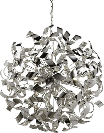 Lampadario-Contemporaneo-Riccioli-Acciaio-Cromo-6-Luci-G9