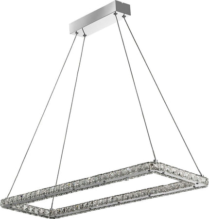 Lampadario-Contemporaneo-Trifoglio-Acciaio-Cromo-Led-37W-3000K