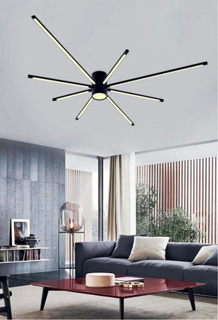 Lampadario-Da-Soffitto-Plafoniera-Led-Luce-Naturale-42-Watt-Moderno-Nero