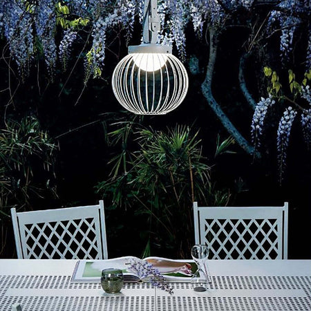 Lampadario-esterno-moderno-Sovil-CAGE-99506-LED-alluminio-sospensione