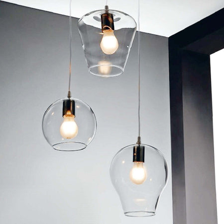 Lampadario-Illuminando-PAGODA-3-E27-LED-sospensione-moderna-vetro-trasparente-lampada-soffitto