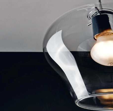 Lampadario-Illuminando-PAGODA-3-E27-LED-sospensione-moderna-vetro-trasparente-lampada-soffitto