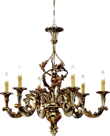 Lampadario-In-Legno-Classico-Argento-Mecca-6-Luci-Piviero