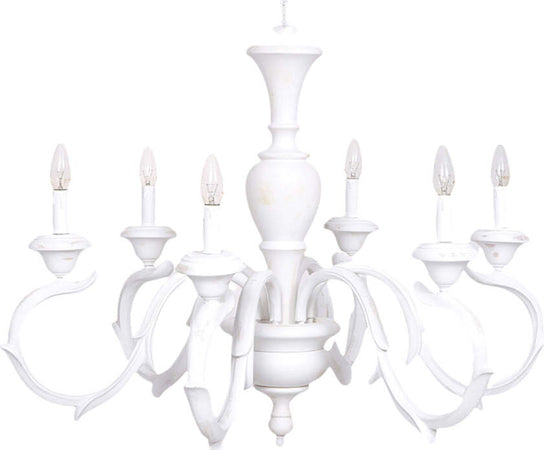 Lampadario-In-Legno-Classico-Bianco-Sciupato-8-Luci-Folaga
