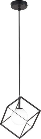 Lampadario-In-Metallo-Industrial-Cube-Nero-1-Luce