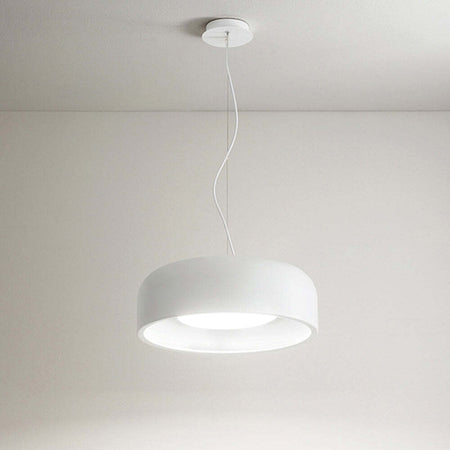 Lampadario-In-Metallo-Moderno-Pandora-Bianco-1-Luce-E27