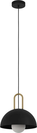 Lampadario-Industrial-Calmanera-1-Luce-Acciaio-Nero-E-Ottone