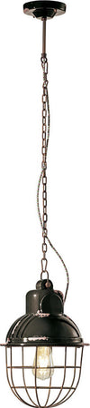 Lampadario-Industrial-Ferro-E-Ceramica-Con-Rete-Vintage-Nero-1-Luce-E27-26Cm