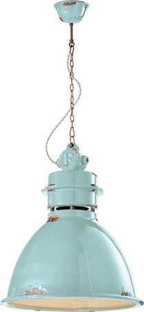 Lampadario-Industrial-Ferro-E-Ceramica-Vintage-Azzurro-1-Luce-E27-50Cm