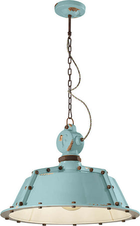 Lampadario-Industrial-Ferro-E-Ceramica-Vintage-Azzurro-1-Luce-E27-52Cm