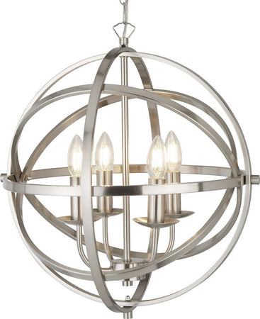 Lampadario-Industrial-Nordico-Orbita-Acciaio-Argento-4-Luci-E14