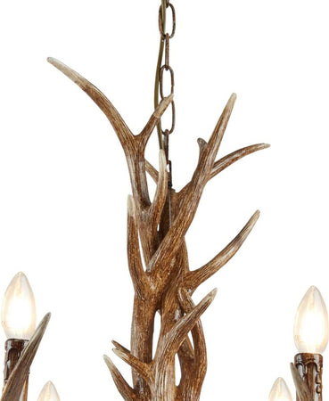 Lampadario-Industrial-Nordico-Stag-Policarbonato-Marrone-6-Luci-E14