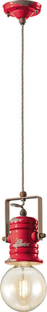 Lampadario-Industrial-Urban-Ferro-E-Ceramica-Vintage-Rosso-1-Luce-E27-19Cm