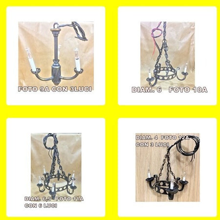 LAMPADARIO LAMPADARI IN OTTONE LUCE 12V. PER PRESEPI