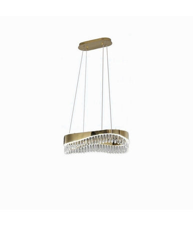 Lampadario Led A Sospensione Oro 35 W Con Cristalli Contemporaneo Luce 6500k B78