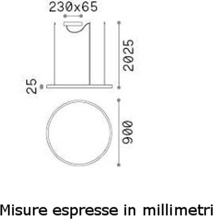 Lampadario-led-Ideal-Lux-ORACLE-SLIM-229478-269870-LED-alluminio-sospensione