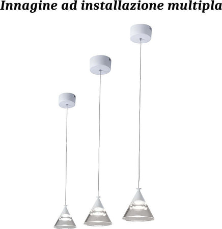 Lampadario-led-Promoingross-CONY-S1-BIANCO-536LM-lampada-soffitto-cono