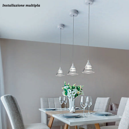 Lampadario-led-Promoingross-CONY-S1-BIANCO-536LM-lampada-soffitto-cono