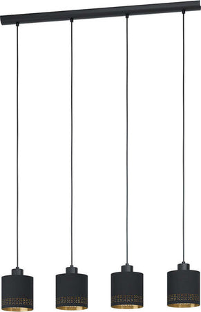 Lampadario-Moderno-Esteperra-4-Luci-Acciaio-Nero