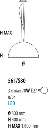 Lampadario-moderno-Fratelli-Braga-DUNE-561-S80-E27-LED-metallo-sospensione