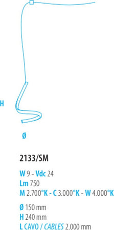 Lampadario-moderno-Fratelli-braga-TAPE-2133-SM-LED-calata-accessorio-decentramento