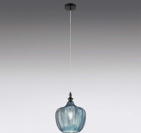 Lampadario-moderno-Gea-Luce-CLEOFE-S10-E27-LED-vetro-cobalto-lampada-sospensione