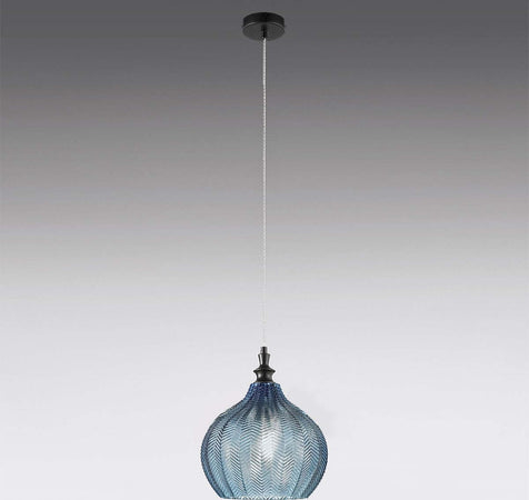 Lampadario-moderno-Gea-Luce-CLEOFE-S11-E27-LED-vetro-cobalto-lampada-sospensione