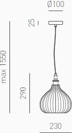Lampadario-moderno-Gea-Luce-CLEOFE-S11-E27-LED-vetro-cobalto-lampada-sospensione